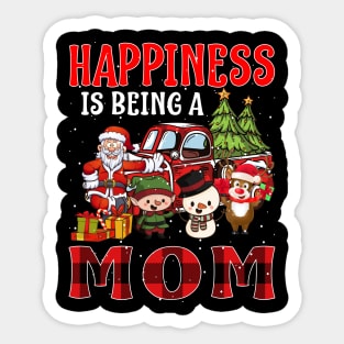 Happiness Is Being A Mom Christmas Sticker